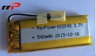 Polymer-Batterie-der hohen Teeratur des Lithium-540mAh 602048 UL-CER-Iec