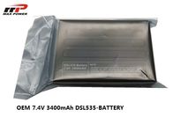 Thermischer Toner-Anblick-Lithium-Polymer-Batterie 7.4V 3400mAh Soem mit schwarzem PC Shell mit kc-COLUMBIUM-UL