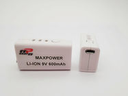 Lithium-Ionenakkus UN38.3 MSDS 9V 550mAh USB Zyklus-Leben Iecs 500
