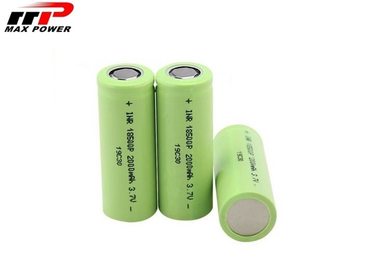 3,7 V 18500 2000 mAh Li-Ionen-Akkuzelle 1000 Zyklen Schnellentladung