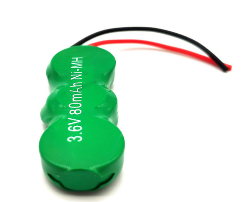 angepasste 80mAh NiMH-Knopfzelle 1.2V 2.4V 3.6V NIMH wiederaufladbare Batterien
