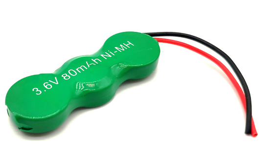 angepasste 80mAh NiMH-Knopfzelle 1.2V 2.4V 3.6V NIMH wiederaufladbare Batterien