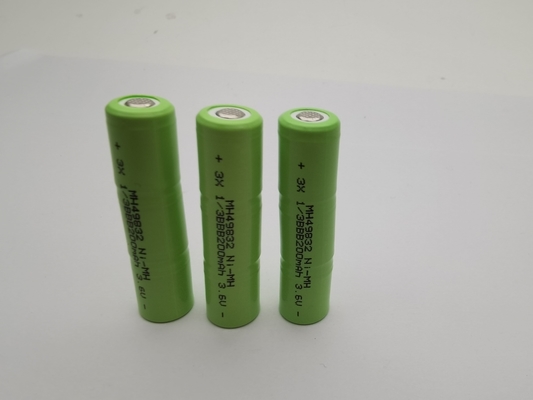 UL 3.6V 200mAh NIMH Wiederaufladbare Batterien 1/3BBB kundenspezifisches NIMH Batteriepaket bereit zum Gebrauch NIMH Batterien lange Lebensdauer