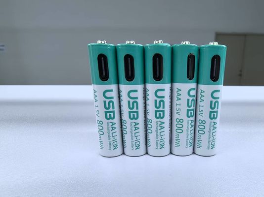1.5V AAA 180mA 660mWh Lithium-Ionen-Wiederaufladebatterie