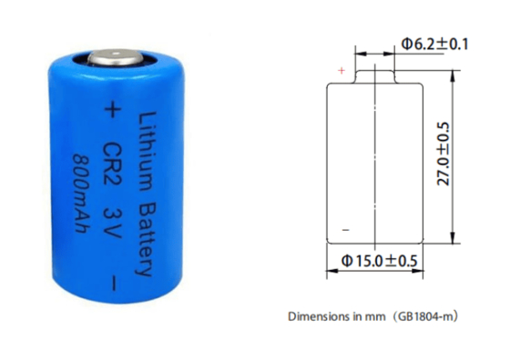 Li Mno2 CR2 CR15270 Langlebiges CR2 3,0V 800mAh Batterie 3,0v 800mAh 900mAh Lithiumbatterie