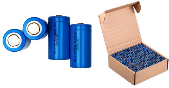 16340 3,7V 800mah 950mAh 1000mAh Lithium-Ionen-Batterien CR123A Taschenlampe Ventilatoren Zylindrische Lithium-Ionen-Batterie