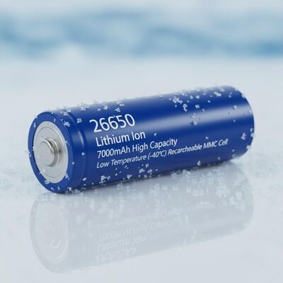 26650 Lithium-Ionen-Akku 7000mAh Hohe Kapazität Tieftemperatur (-40°C) Wiederaufladbare NMC-Zelle