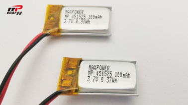 451525 Lithium-Ionenpolymer-Batterie COLUMBIUM-Iec UN38.3 MSDS 3.7V 100mAh bescheinigt