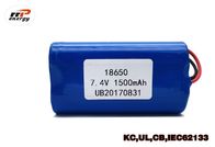 Batterie-Satz INR18650 7.4V 1500mAh wieder aufladbarer Li Ionenmit COLUMBIUM PSE ULs kc Zustimmung