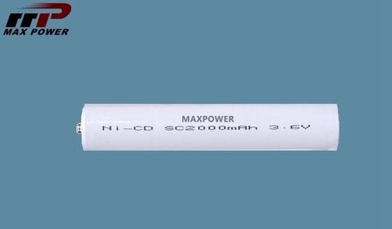 3.6V wieder aufladbare Taschenlaenbatterie, Batterie SC2000mAh NiCd