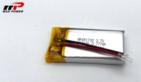 451730HP 210mAh 3,7V LiPolymer-Akkupack für Diktiergerät