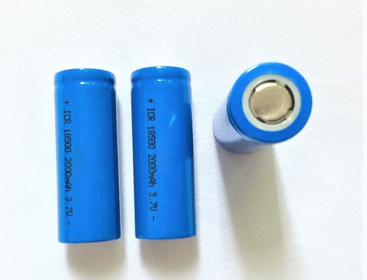 INR18500 Lithium-Ionen-Batterie 2000mAh hohe Kapazität 3.7V wiederaufladbare Li-Ionen-Batterie