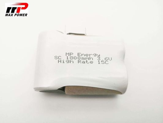 Entladungs-Rate 15C Elektrowerkzeuge Nicd-Sammlerzellen-3.6V SC1800mAh hoher COLUMBIUM-Iec MSDS